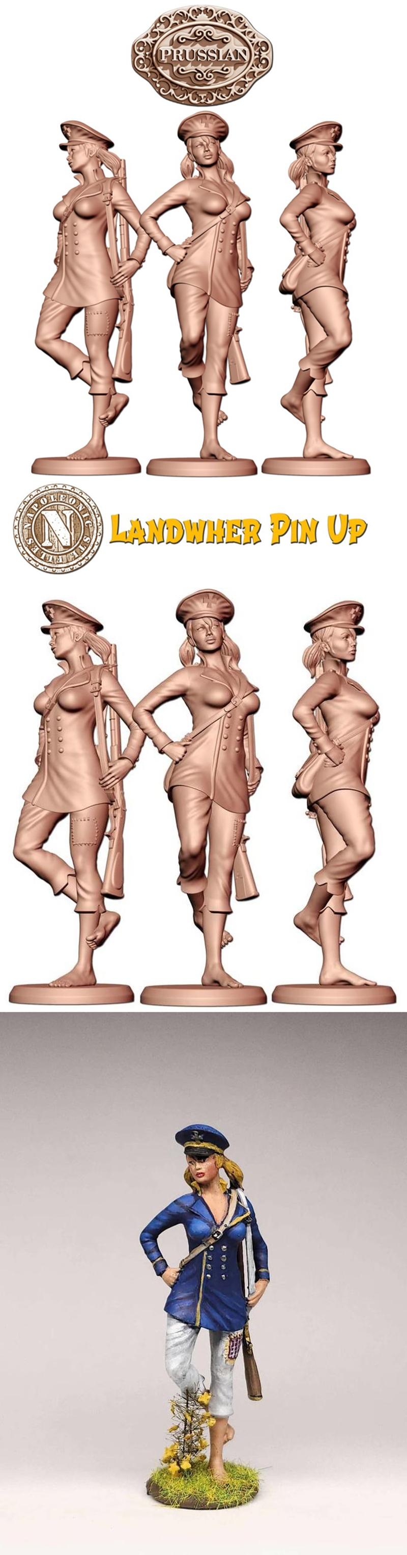 拿破仑主题田园风Pin-up 3D打印模型|Napoleonic Landwher Pin Up – 3D Print Model STL