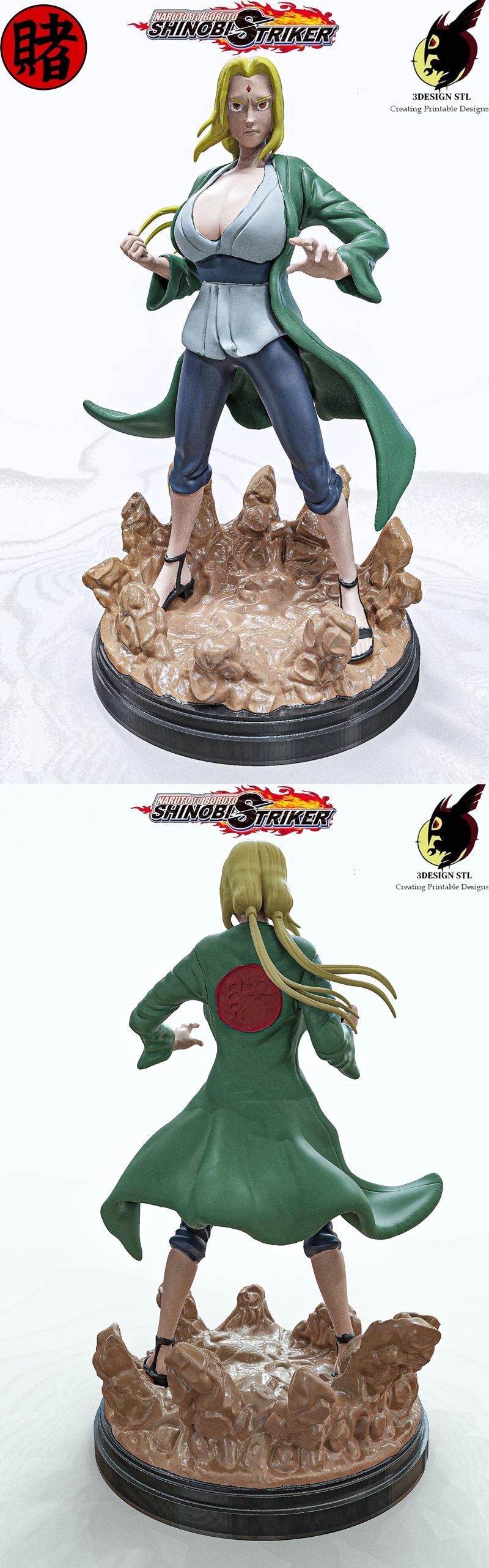 3D打印模型：火影忍者-漩涡纱罗-泰坦之女|3Design – Tsunade – 3D Print Model STL