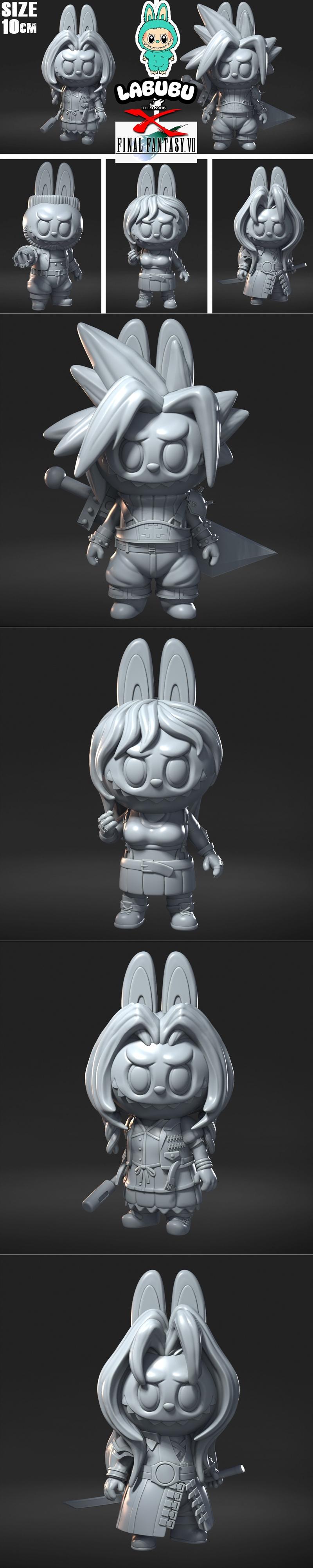 Labubu x FF 3D打印模型|RN Estudio – Labubu x FF – 3D Print Model STL