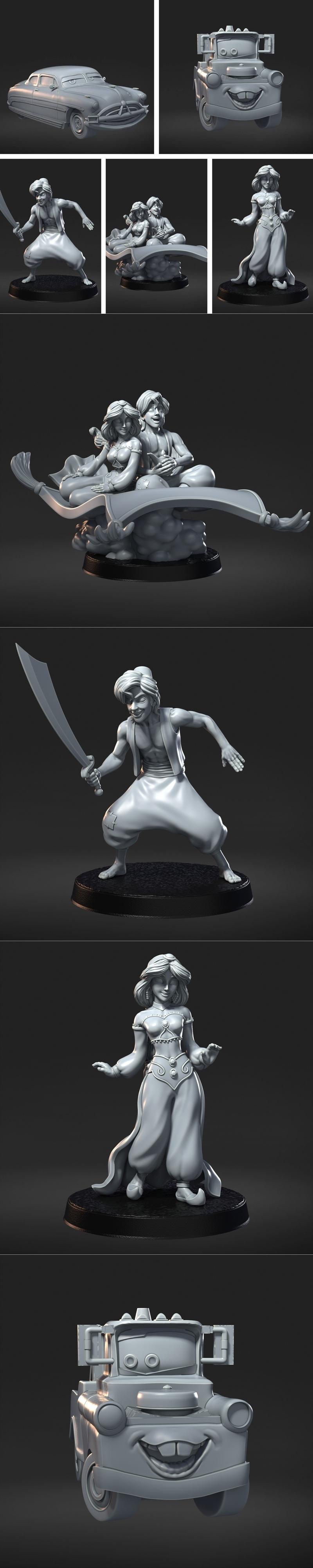 迪士尼3D打印模型：小熊维尼|RN Estudio – Disney 3 – 3D Print Model STL