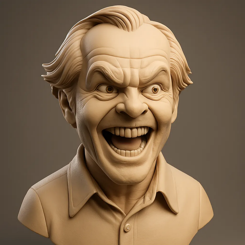 杰克·尼科尔森《闪灵》3D打印模型|Jack Nicholson – The Shining – 3D Print Model
