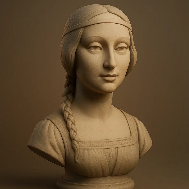 蒙娜丽莎 3D打印模型|Mona Lisa – 3D Print Model