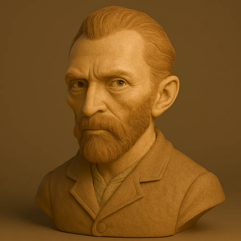 梵高 3D打印模型|Vincent van Gogh – 3D Print Model