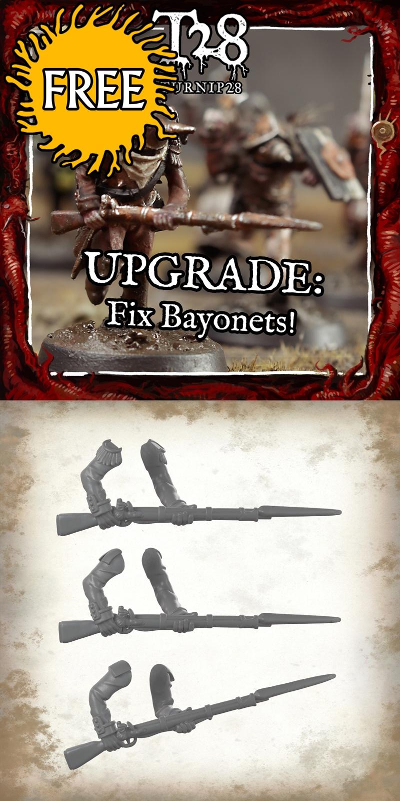 萝卜28 - 固定刺刀 - 3D打印模型|Turnip28 – Fix Bayonets – 3D Print Model STL