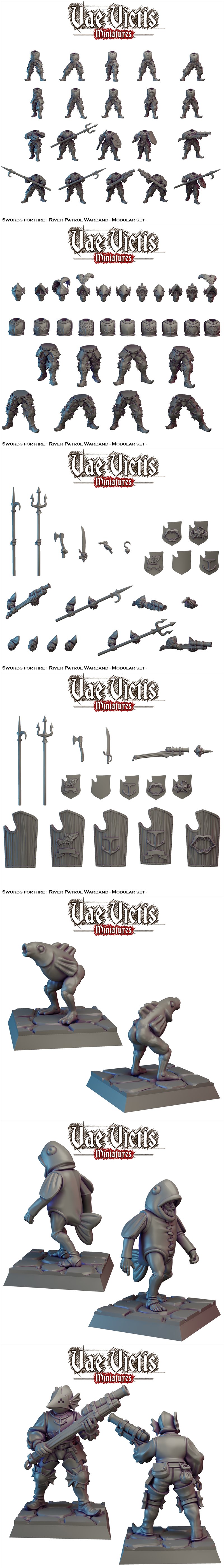 河岸巡逻队 3D打印模型|Vae Victis Miniatures – River Patrol April 2025 – 3D Print Model STL
