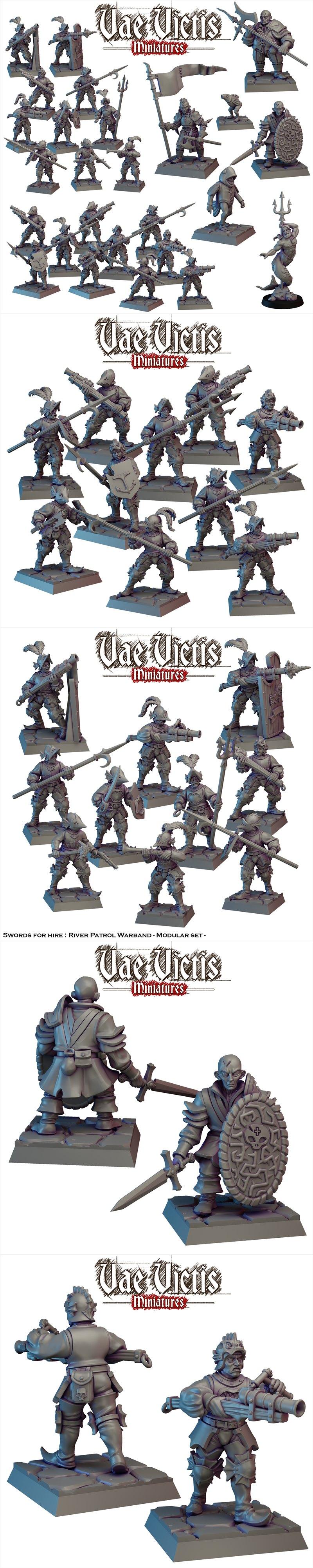 河岸巡逻队 3D打印模型|Vae Victis Miniatures – River Patrol April 2025 – 3D Print Model STL