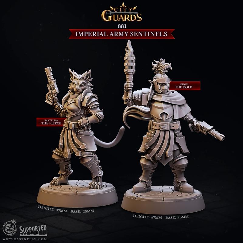 帝国陆军哨兵 3D打印模型|Cast n Play – Imperial Army Sentinels – 3D Print Model STL