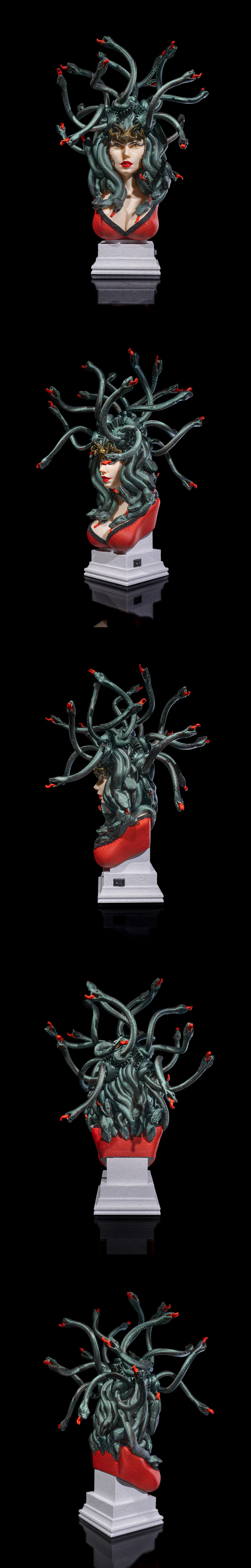 美杜莎雕像3D打印模型|Enchant Medusa Bust – 3D Print Model
