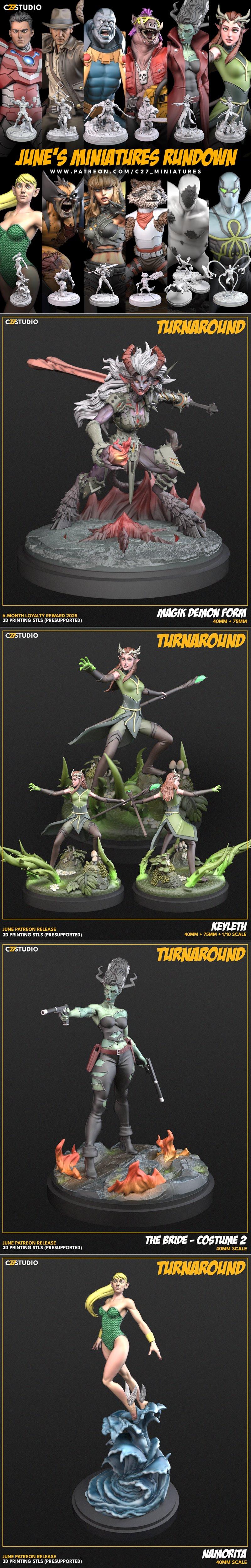 C27迷你系列 - 55号作品 - 3D打印模型|C27 Minis – Pack 55 June 2025 – 3D Print Model STL