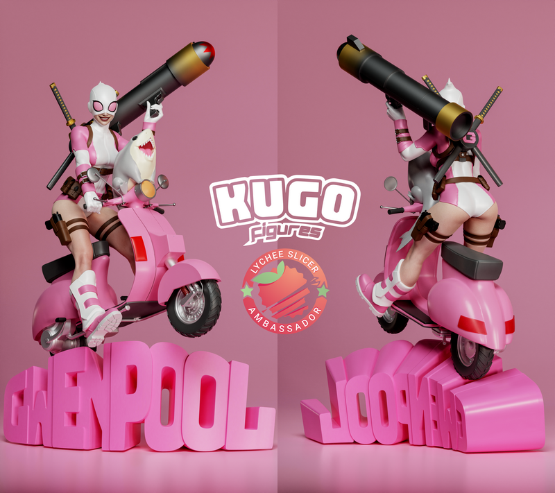 KuGo工作室 Gwenpool 3D打印模型|KuGo Figures – Gwenpool – 3D Print Model