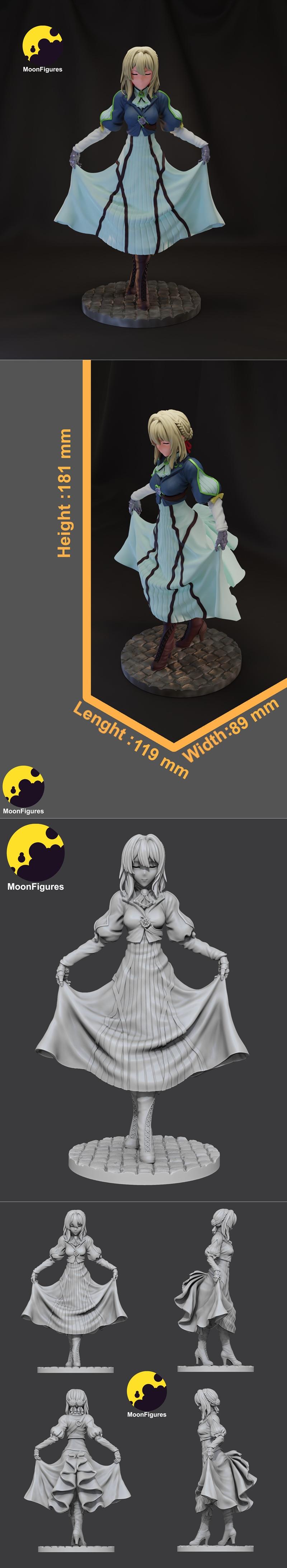 Moon Figures – Violet Evergarden – 3D Print Model STL