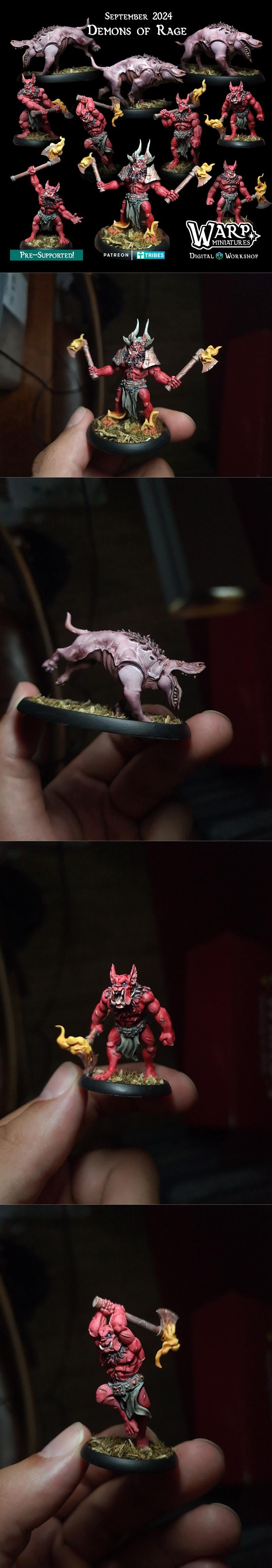 Warp Miniatures - 愤怒恶魔套装 3D打印模型|Warp Miniatures – Demons of Rage Pack – 3D Print Model STL