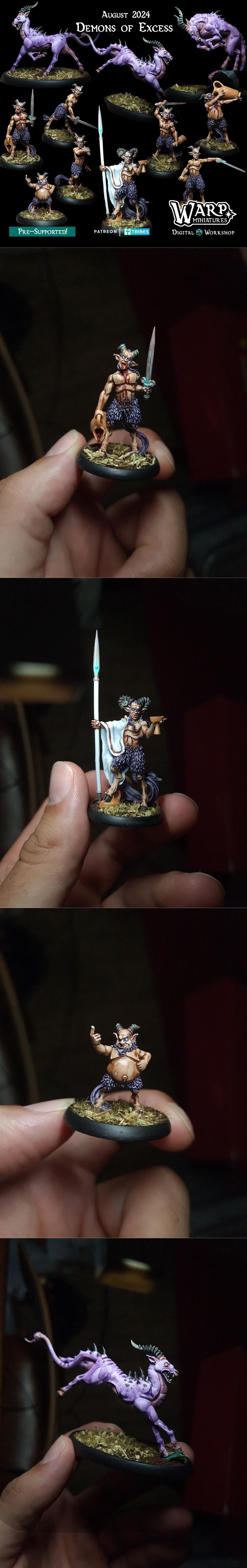 过剩之恶魔 3D打印模型包|Warp Miniatures – Demons of Excess Pack – 3D Print Model STL