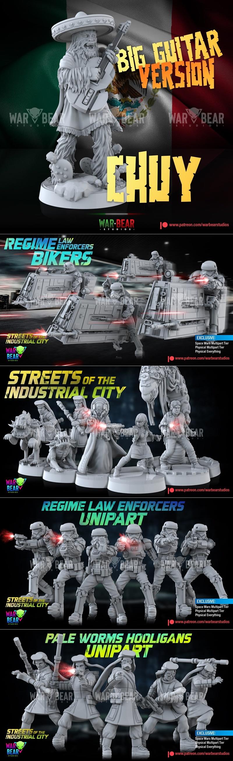 War Bear Studios 2023年9月发布作品：动漫游戏角色3D打印模型STL文件|War Bear Studios September 2023 – 3D Print Model STL