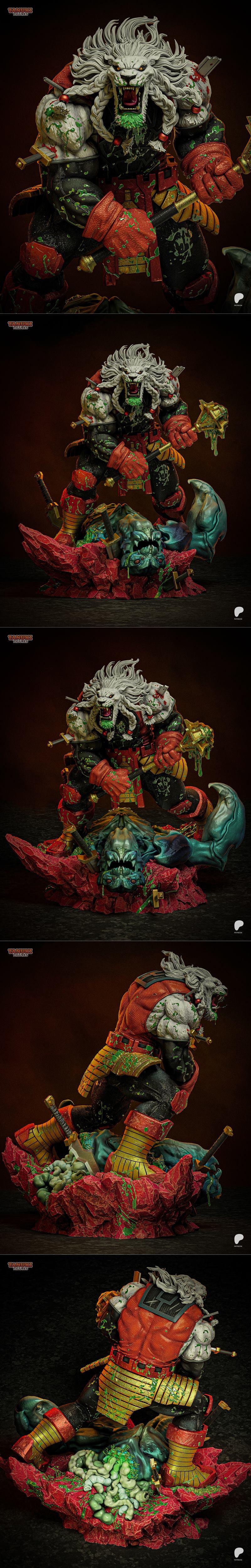 Tanuki战斗生物3D打印模型|Tanuki Figures – Battle Beast – 3D Print Model STL