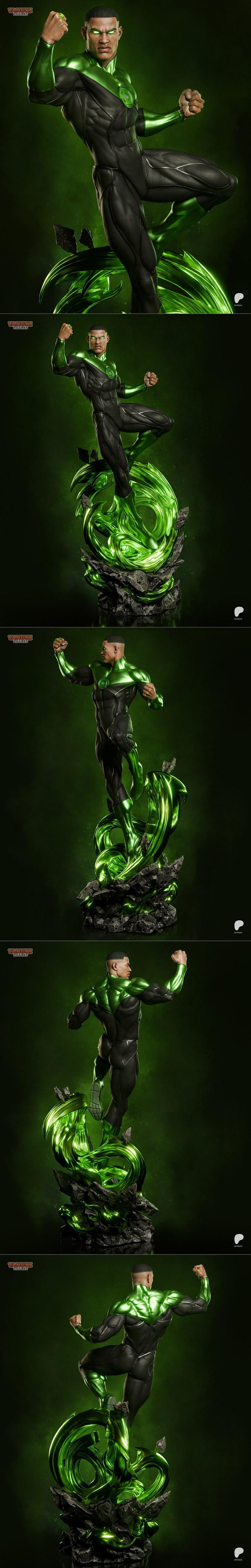 绿灯侠3D打印模型|Tanuki Figures – Green Lantern – 3D Print Model STL