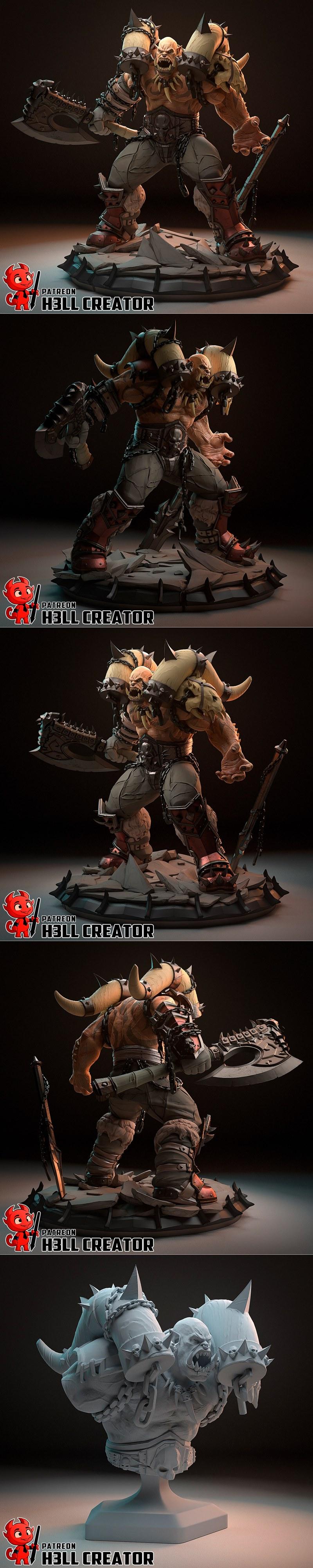 H3LL创想 – 3D打印模型 – 嘎罗什|h3LL creator – Garrosh – 3D Print Model STL