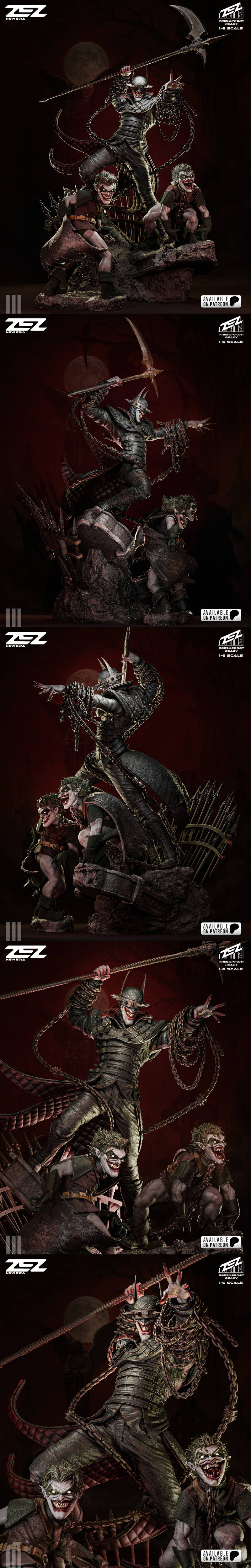 ZEZ工作室出品：蝙蝠侠之笑——3D打印模型|ZEZ Studios – Batman Who Laughs – 3D Print Model