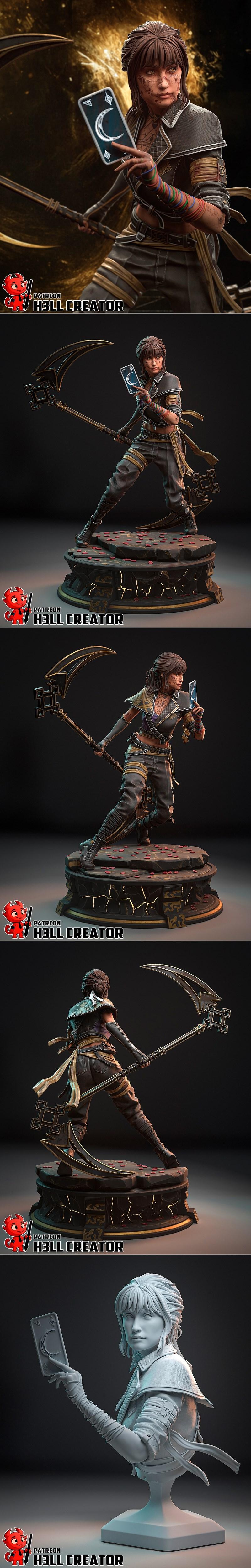 Sciel 3D打印模型：h3LL creator角色造型|h3LL creator – Sciel – 3D Print Model STL