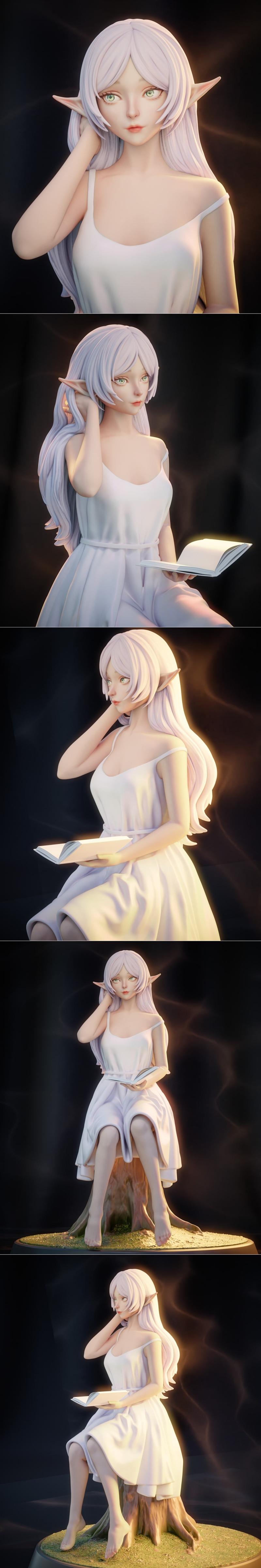 Sylviana雕塑模型 - 《Frieren》角色3D打印模型|Sylviana sculpt – Frieren – 3D Print Model STL