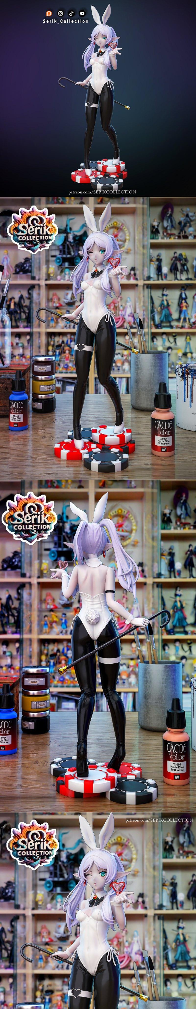 Serik Collection 3D打印模型：Frieren兔形态雕塑|Serik Collection – Frieren Bunny – 3D Print Model STL