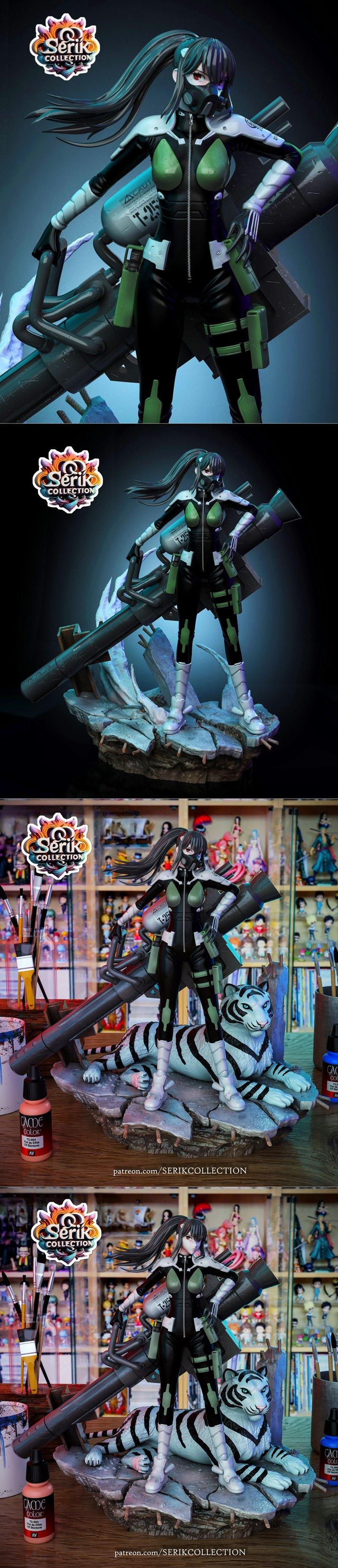 赛里克收藏 - 亚希罗米娜 凯巨No.8 - 3D打印模型|Serik Collection – Mina Ashiro Kaiju No. 8 – 3D Print Model STL