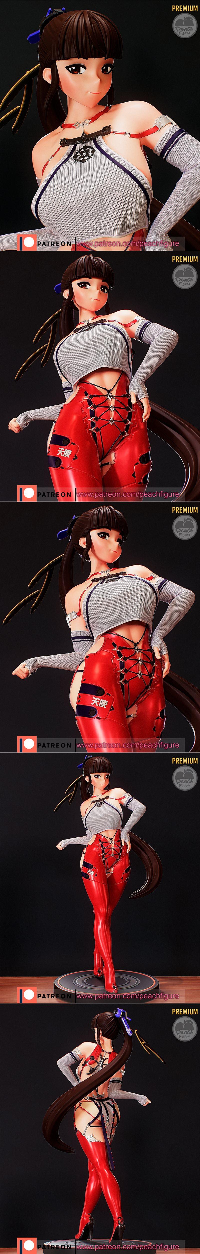 星刃佩奇造型3D打印模型|Peach Figure – Eve – Stellar blade – 3D Print Model STL