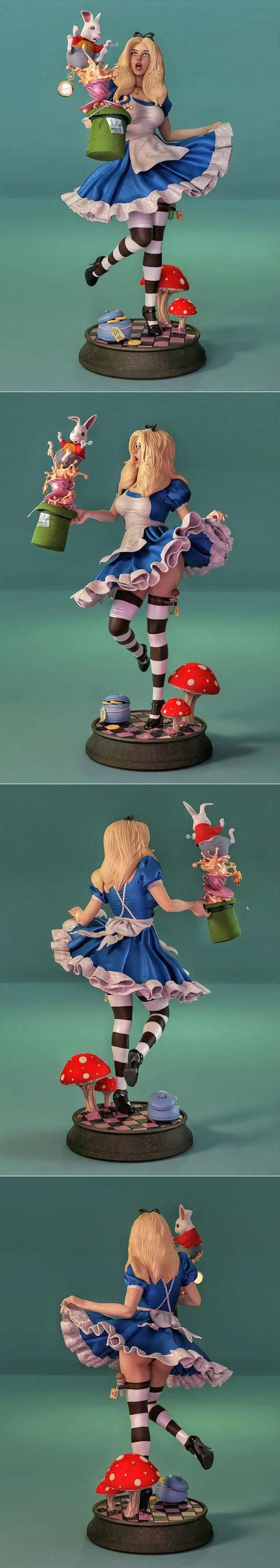 MCM3D - 《奇妙之地》3D打印模型|MCM3D – Alison in a Wonderful Land – 3D Print Model STL