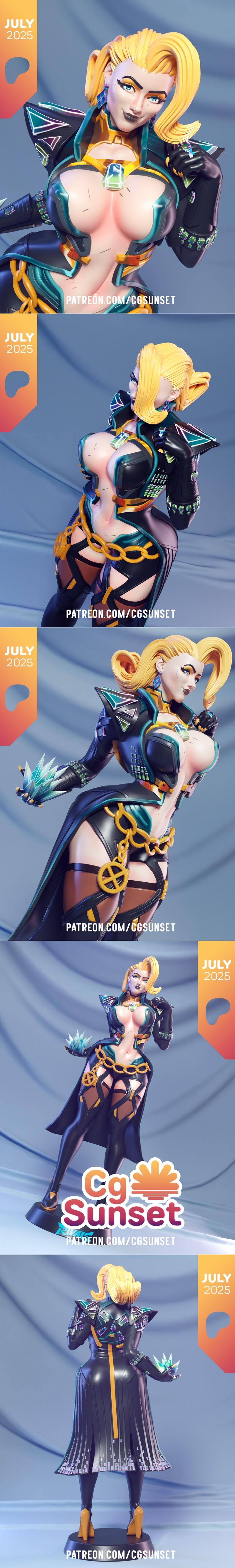 艾玛·弗罗斯特 3D打印模型 夕阳场景人物雕塑|Emma Frost – Cg Sunset – Man I Love Figures – 3D Print Model STL