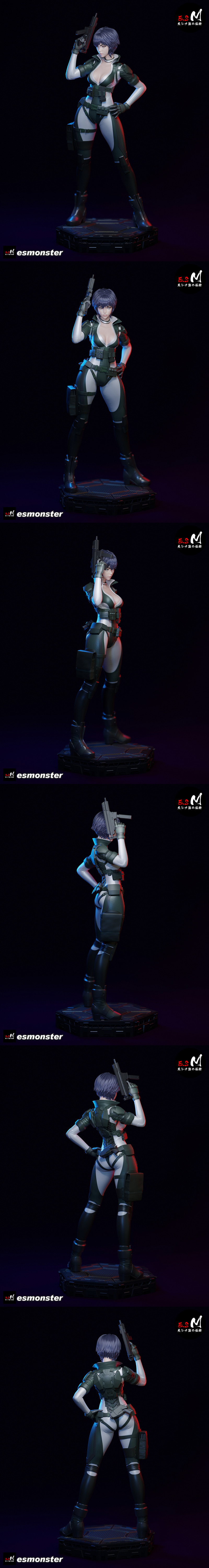 艾斯怪物 - 动画电影《攻壳机动队》 - 户仓美奈子 3D打印模型|E.S Monster – Motoko Kusanagi – 3D Print Model