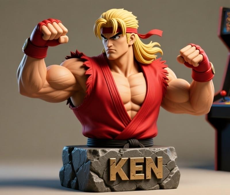 ken bust martial arts champion 3d打印模型|Ken Bust – Martial Arts Champion Statue – 3D Print Model STL