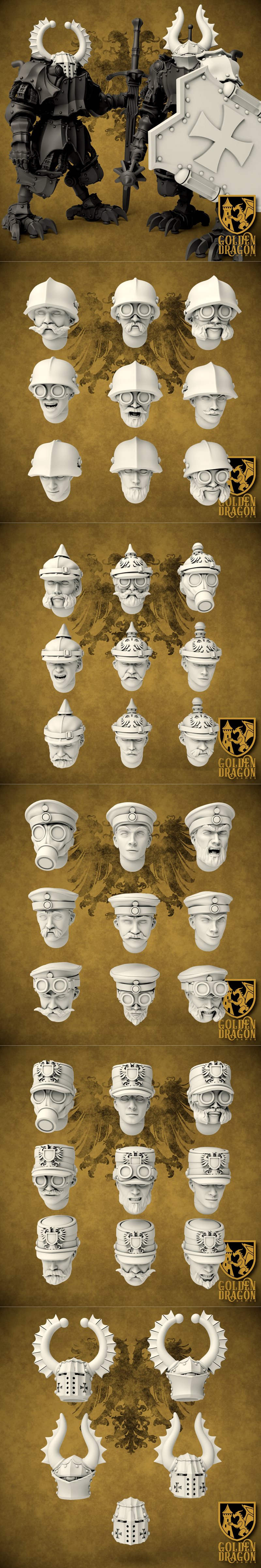 神圣罗马帝国·勃兰登堡风暴部队升级包 3D打印模型|Holy Roman Empire – Brandenburger Sturmtruppen Upgrade Pack – 3D Print Model STL