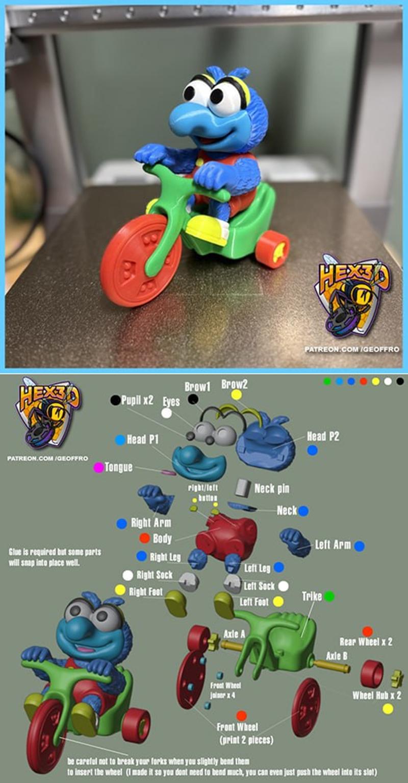 Hex3D - MupBab Gonzo - 3D打印模型|Hex3D – MupBab Gonzo – 3D Print Model STL