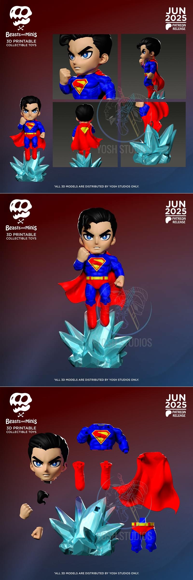 超人迷你款3D打印模型|Superman Mini – 3D Print Model STL