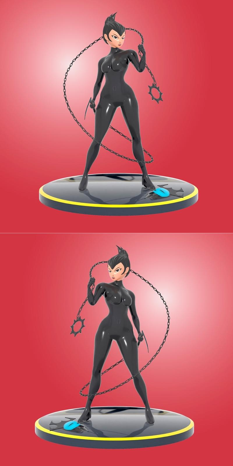 阿什（武士杰克）3D打印模型|Ashi (Samurai Jack) – Rigged – 3D Print Model STL