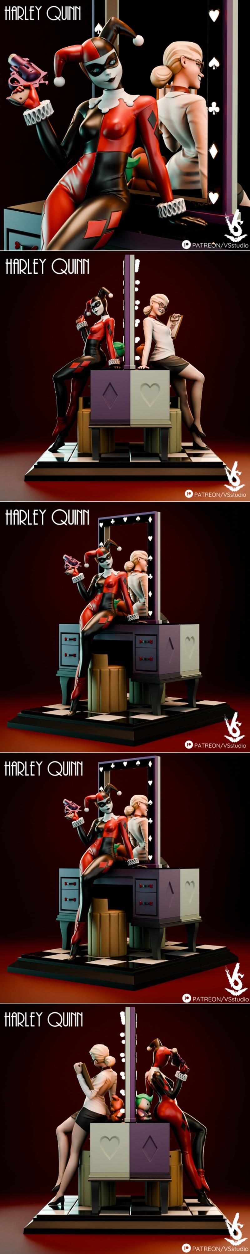 VS3D – 乐高迪奥拉模型 – 赫莉奎妮|VS3D – Tas Harley Quinn Diorama – 3D Print Model STL