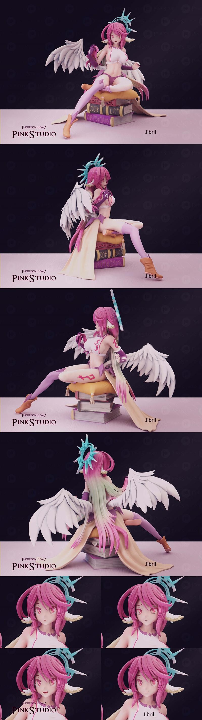 Pink Studio - 无游戏人生 - 吉布拉尔 3D打印模型|Pink Studio – No Game No Life – Jibril – 3D Print Model STL