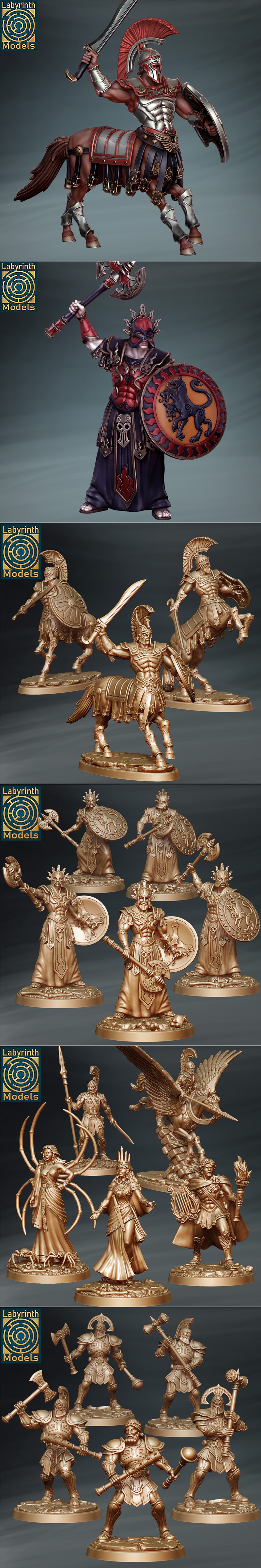 labyrinth模型-奥林匹亚系列第四弹-3D打印模型STL|Labyrinth Models – Olympians Collection Vol.4 – 3D Print Model STL