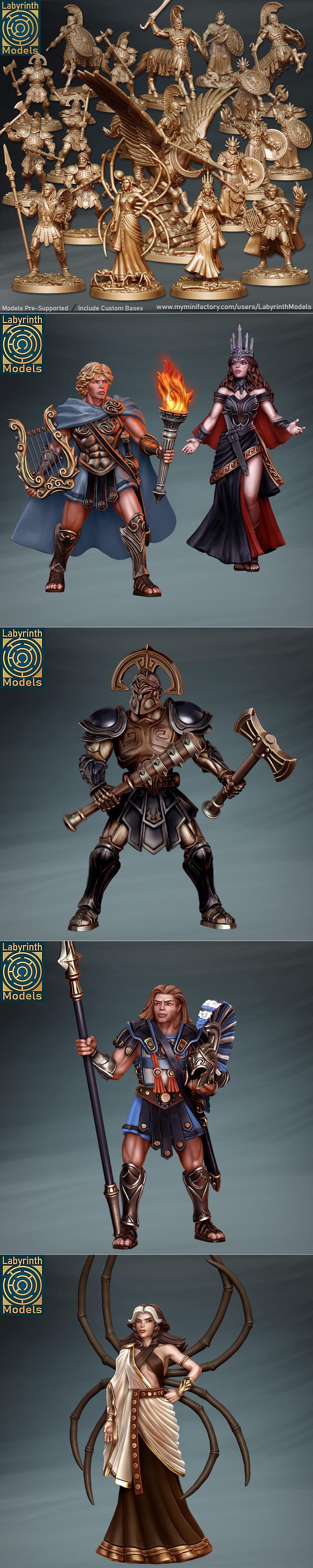 labyrinth模型-奥林匹亚系列第四弹-3D打印模型STL|Labyrinth Models – Olympians Collection Vol.4 – 3D Print Model STL