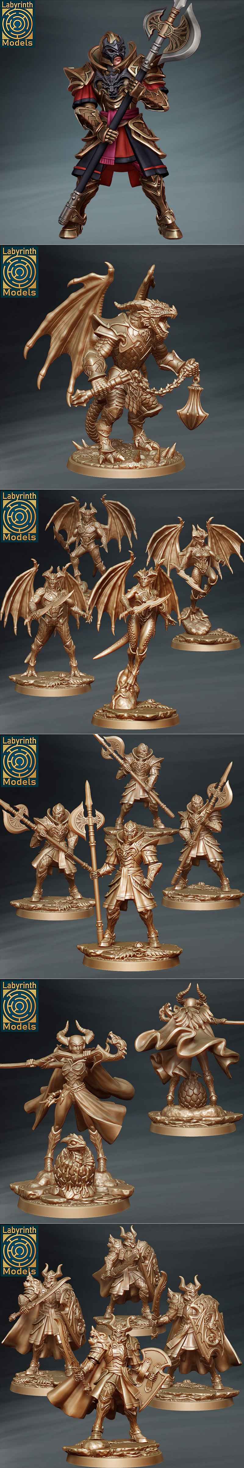 龙 cult 集装卷2 3D打印模型|Labyrinth Models – Dragon Cult Collection Vol. 2 – 3D Print Model STL