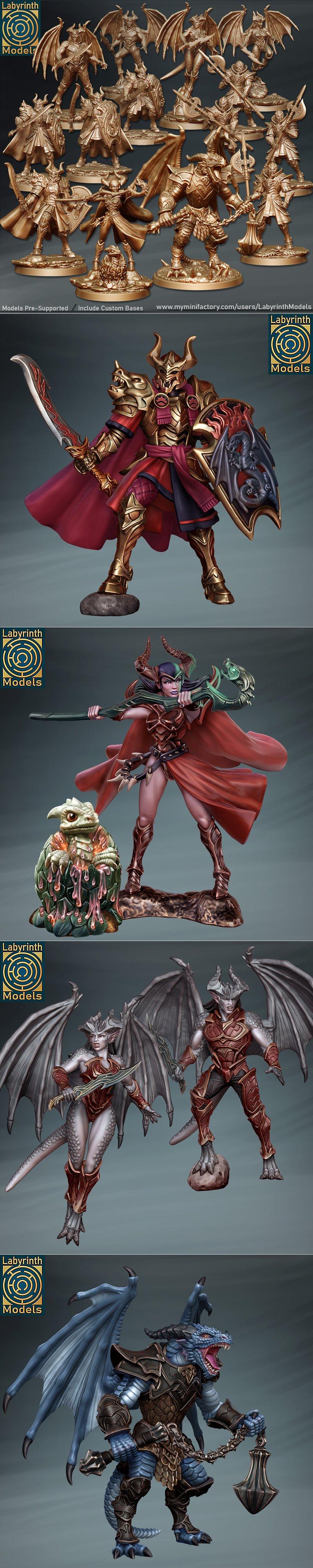 龙 cult 集装卷2 3D打印模型|Labyrinth Models – Dragon Cult Collection Vol. 2 – 3D Print Model STL