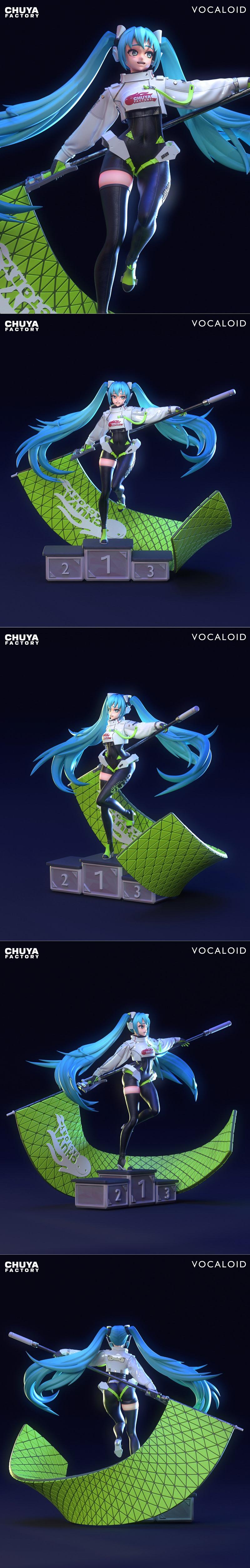 CHUYA工厂 - 三次元打印模型 - 米克露（初音未来）|Chuya Factory – Vocaloid – Hatsune Miku – 3D Print Model STL