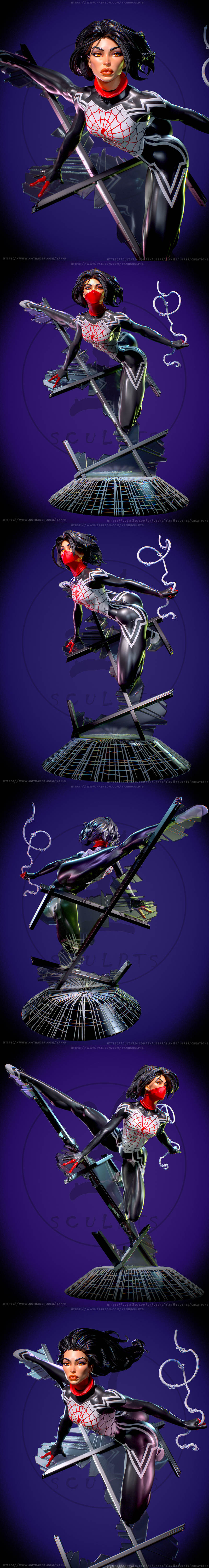 Yan-H工作室 | 《漫威》丝滑系列3D打印模型|Yan-H – Marvel – Silk – 3D Print Model