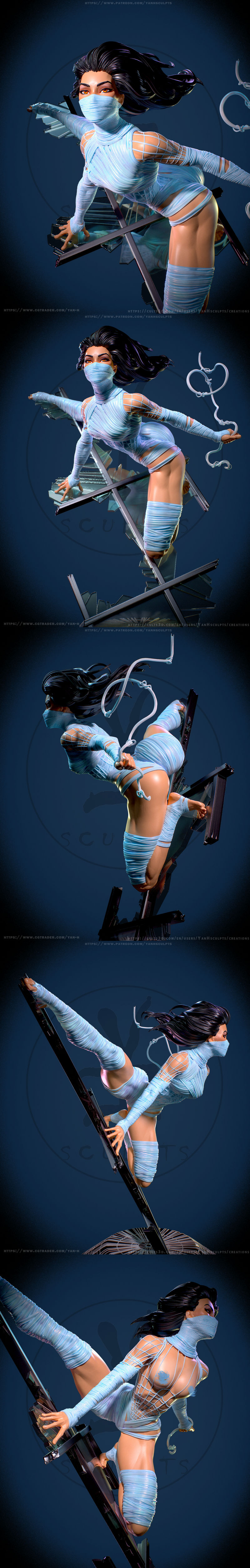 Yan-H工作室 Marvel系列丝绸（网状）角色3D打印模型|Yan-H – Marvel – Silk (Web) – 3D Print Model