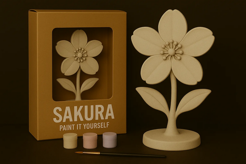 樱花——DIY手绘3D打印模型|Sakura – Paint-It-Yourself – 3D Print Model