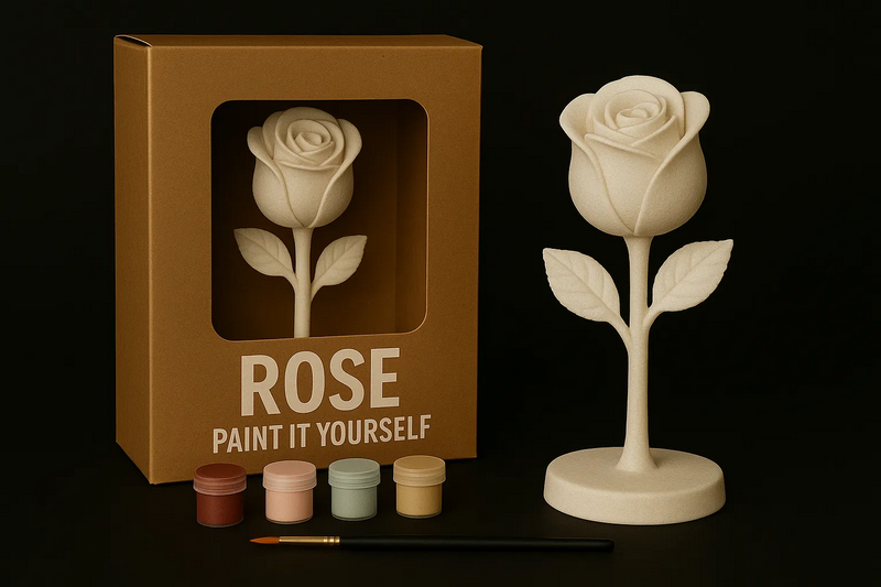 玫瑰——DIY彩绘3D打印模型|Rose – Paint-It-Yourself – 3D Print Model