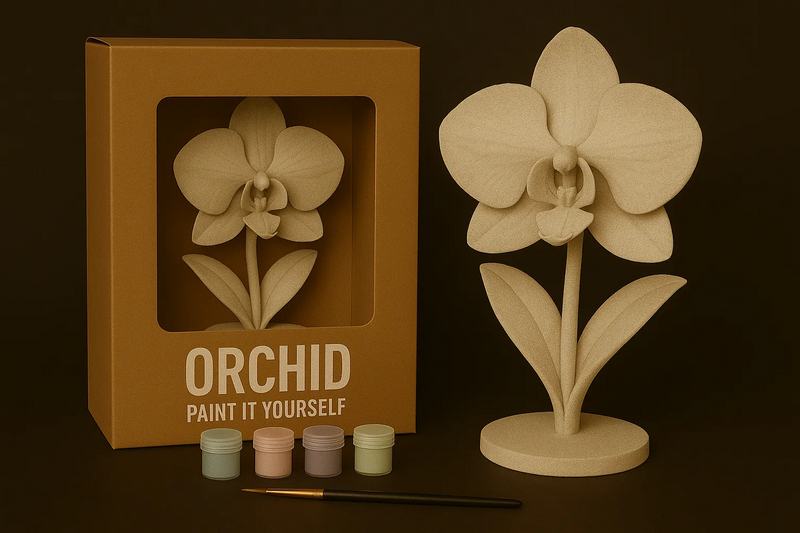 兰花——DIY涂装3D打印模型|Orchid – Paint-It-Yourself – 3D Print Model