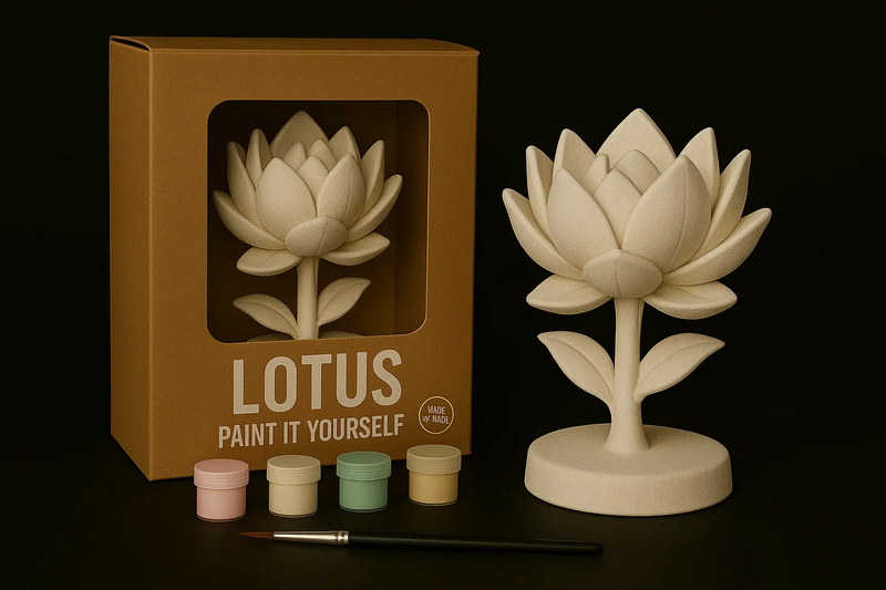 洛神·手绘定制·3D打印模型|Lotus – Paint-It-Yourself – 3D Print Model