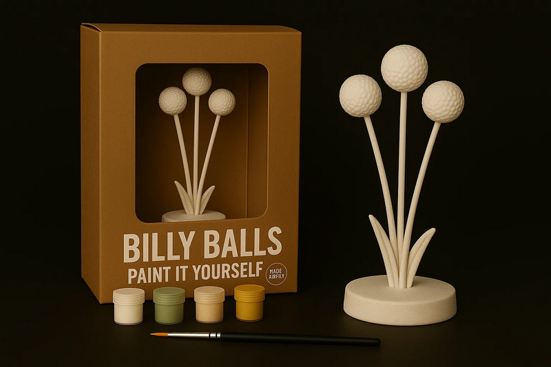 自定义涂装3D打印模型：Billy Balls角色造型|Billy Balls – Paint-It-Yourself – 3D Print Model