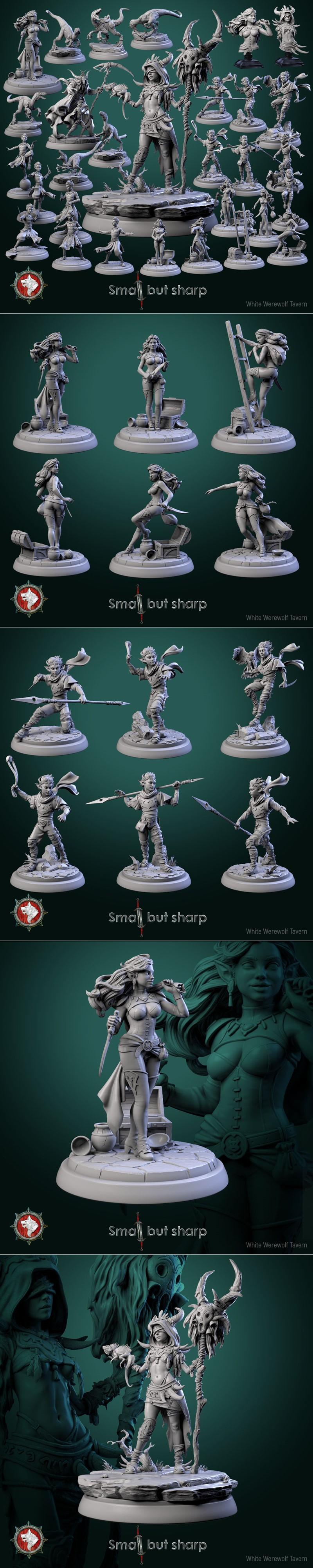 白狼酒馆——小型精巧3D打印模型|White Werewolf Tavern – Small but Sharp – 3D Print Model STL